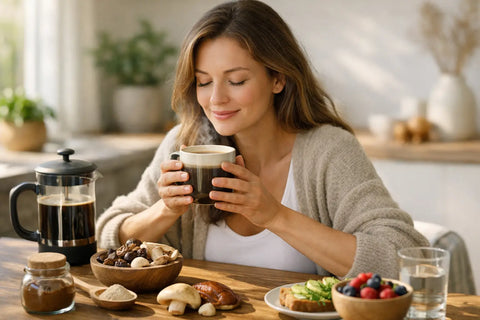 Mushroom Coffee Morning Routine Example