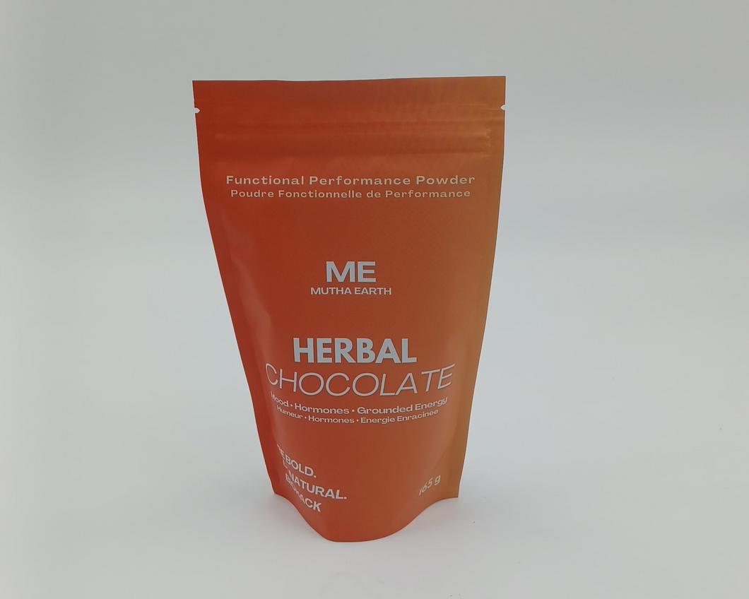 Herbal Chocolate – Adaptogenic Mushroom Hot Chocolate (135g, ~25 Servings)