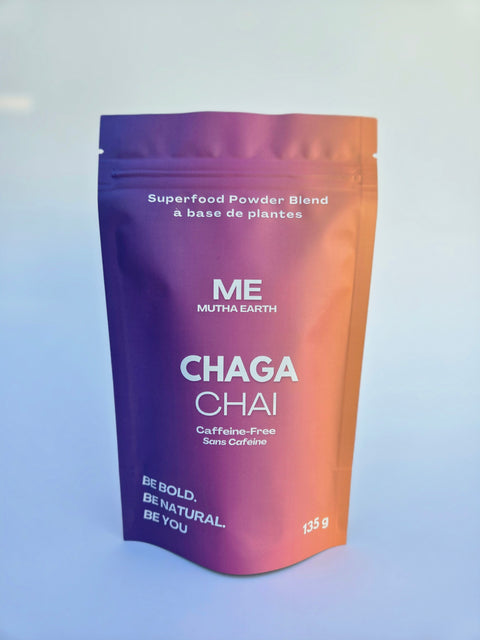 Chaga Chai – Caffeine-Free Mushroom Chai with Adaptogens (135g, ~25 Servings)