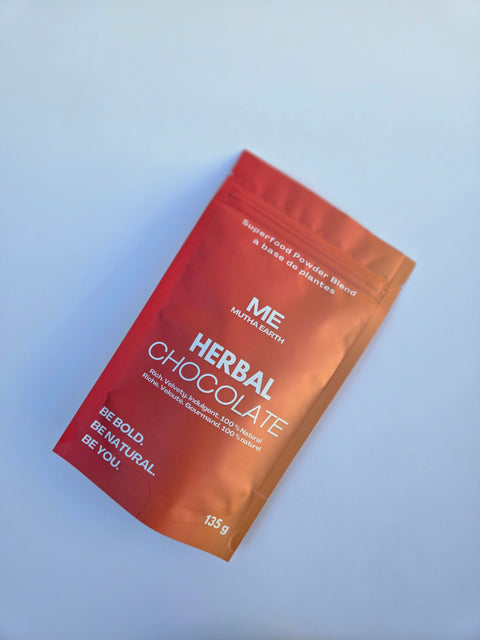 Herbal Chocolate – Adaptogenic Mushroom Hot Chocolate (135g, ~25 Servings)