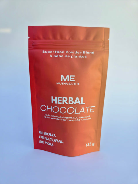 Herbal Chocolate – Adaptogenic Mushroom Hot Chocolate (135g, ~25 Servings)