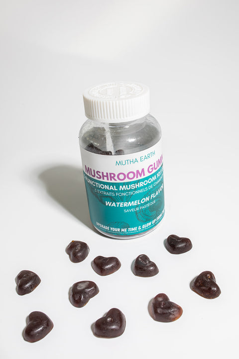 Watermelon Mushroom Gummies – 5 Mushroom Adaptogen Blend (60 Gummies, 30-Day Supply)